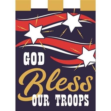 MAGNOLIA GARDEN FLAGS Magnolia Garden Flags M010019 13 x 18 in. Support Our Troops Polyester Garden Flag M010019
